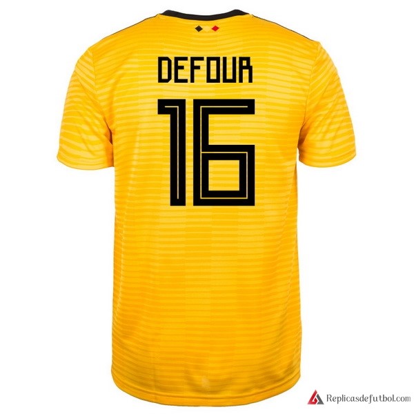 Camiseta Seleccion Belgica Segunda equipación Defour 2018 Amarillo